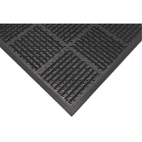 Outfront Reversible No. 227 Mat, Rubber, Scraper Type, Slotted Pattern, 3' x 6', Black SAQ318 | Fastek