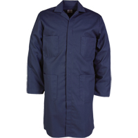 Lab Coat, Poly-Cotton, 46, Navy Blue Fastek