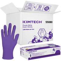 Gants d'examen Kimtech, T-petit, Nitrile, 6 mils, Sans poudre, Mauve, Classe 2 Fastek