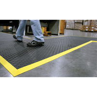 Rejuvenator Connect No. 502 Matting, Polyurethane, 3' W x 3' L, 5/8" Thick, Black Fastek