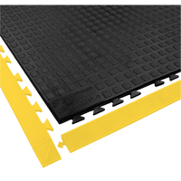Rejuvenator Connect No. 502 Matting, Polyurethane, 3' W x 3' L, 5/8" Thick, Black Fastek