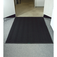 Waterhog&reg; Eco Elite Matting, Wiper/Scraper, 6' x 6' x 3/8", Black Smoke Fastek