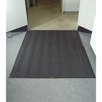 Waterhog&reg; Eco Elite Matting, Wiper/Scraper, 3' x 5' x 3/8", Grey Ash Fastek