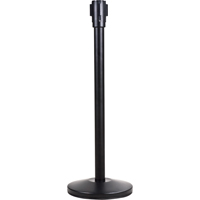 Free-Standing Crowd Control Barrier Receiver Post, 35" High, Black Fastek