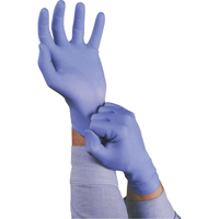 Gants TouchNTuff 92-675, Petit, Nitrile, 5 mils, Sans poudre, Bleu Fastek