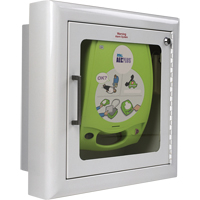 AED Semi-Recessed Wall Cabinet with Alarm, Zoll AED Plus<sup>®</sup> For, Non-Medical SAX737 | Fastek