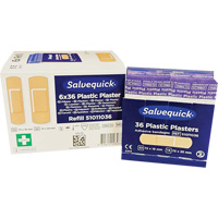 Salvequick&reg; Bandage Dispensing Systems Refills, Rectangular/Square, Plastic, Sterile Fastek