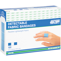 Bandages, Rectangular/Square, 3", Fabric Metal Detectable, Sterile Fastek