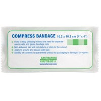 Compress (Pressure) Bandages - Sterile, 4-1/4" L x 3-1/2" W Fastek
