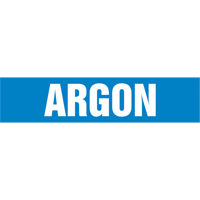 "Argon" Pipe Marker, Self-Adhesive, 4" H x 24" W, White on Blue Fastek