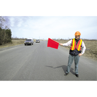 Traffic Safety Flags, Vinyl, With Handle Fastek