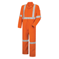 Hi-Visibility Coveralls , Men's, Orange, Size 38 Fastek