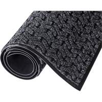 Tire-Track Entrance Mat, Wiper/Scraper, 4' x 6' x 3/8", Charcoal Fastek