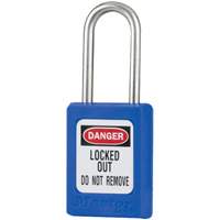 S31 Zenex Safety Padlocks, Blue, Keyed Alike, Thermoplastic, 1-3/8" Width Fastek