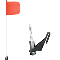 Tiges de s&eacute;curit&eacute; pour travaux l&eacute;gers Safety Whip, Fixation Fen&ecirc;tre, Hauteur 5', Orange Fastek