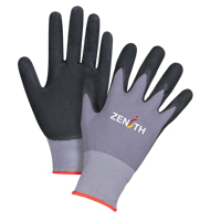 ZX-1 Premium Touchscreen Compatible Gloves, 6/X-Small, Foam Nitrile Coating, 15 Gauge, Nylon Shell Fastek