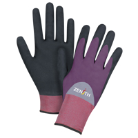 Gants enduits de premi&egrave;re qualit&eacute; ZX-2, 10/T-Grand, R&ecirc;vetement Nitrile/Mousse de nitrile, Calibre 18, Enveloppe en Nylon Fastek