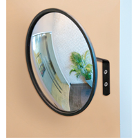 Convex Mirror with Bracket, Indoor/Outdoor, 12" Diameter SDP505 | Fastek