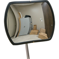 Roundtangular Convex Mirror with Telescopic Arm, 12" H x 18" W, Indoor/Outdoor SDP532 | Fastek