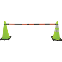 Retractable Cone Bar, 7' 5" Extended Length, Black/Orange SDP614 | Fastek