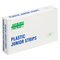 Junior Strips Bandages, Rectangular/Square, 1-1/2", Plastic, Non-Sterile Fastek
