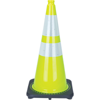 Premium Traffic Cone, 28", Lime Green, 4" & 6" Reflective Collar(s) SDS935 | Fastek