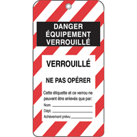 Lockout Tags, Plastic, 3" W x 5-3/4" H, French SE343 | Fastek