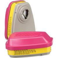 6000 Series Respirator Cartridges, Gas/Vapour Cartridge, Organic Vapour/Acid Gas/P100 Fastek