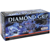 Diamond Grip Examination Gloves, X-Small, Latex, 8 mils, Powder-Free, Natural, Class 2 Fastek