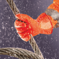 Polar Grip&reg; 23-700 Gloves, 9/Large, PVC Coating, Nylon Shell Fastek