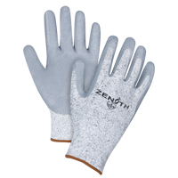 Gants &eacute;lastiques sans coutures r&eacute;sistants &agrave; la coupe, Taille Grand/9, Calibre 13, Rev&ecirc;tement Nitrile, Enveloppe en PEHP, ANSI/ISEA 105 niveau 2/EN 388 niveau 3 Fastek