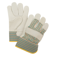 Abrasion-Resistant Fitter's Gloves, Medium, Grain Cowhide Palm Fastek