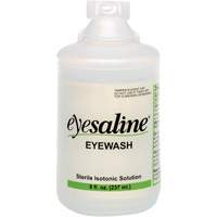 Bouteilles de solution saline pour douche oculaire, Bouteille Plein, 8 oz Fastek