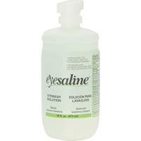 Bouteilles de solution saline pour douche oculaire, Bouteille Plein, 16 oz Fastek