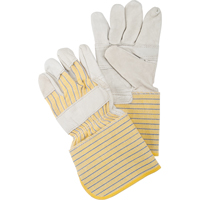 Patch Palm Fitters Gloves, Large, Grain Cowhide Palm, Cotton Inner Lining Fastek