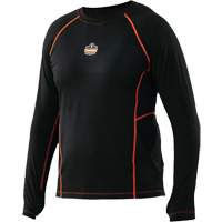 Long Sleeve Thermal Shirts, Men's, Medium, Black Fastek