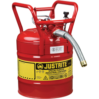 D.O.T. AccuFlow™ Safety Cans, Type II, Steel, 5 US gal., Red, FM Approved SED120 | Fastek