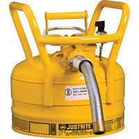 D.O.T. AccuFlow™ Safety Cans, Type II, Steel, 2.5 US gal., Yellow, FM Approved SED122 | Fastek