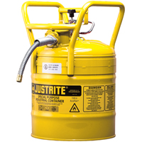 D.O.T. AccuFlow™ Safety Cans, Type II, Steel, 5 US gal., Yellow, FM Approved SED123 | Fastek