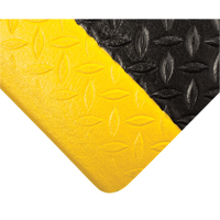 Tuf Sponge Mats No. 452, Diamond, 3' x 60' x 1/2", Black/Yellow, PVC Sponge Fastek