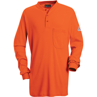 Flame-Resistant Long Sleeve Tagless Henley Shirts SED640 | Fastek