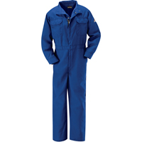 Flame-Resistant Premium Coveralls, Size 38, Royal Blue, 5.1 cal/cm² Fastek