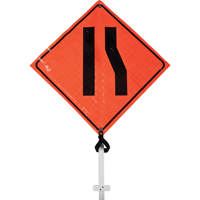 Narrow Road Pole Sign, 24" x 24", Vinyl, Pictogram Fastek