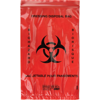Infectious Waste Bags, Infectious Waste, 9" L x 6" W, 25 /pkg. SEE694 | Fastek