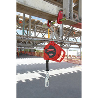 Rebel Self Retracting Lifeline, 33', Galvanized Steel, Swivel Fastek