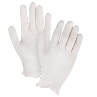 Mediumweight Inspection Gloves, Poly/Cotton, Hemmed Cuff, Men's SEE786 | Fastek