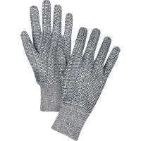 Jersey Gloves, Large, Salt & Pepper, Unlined, Knit Wrist Fastek