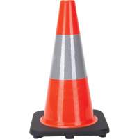 Traffic Cone, 18", Orange, 6" Reflective Collar(s) SEF026 | Fastek