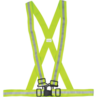 Standard-Duty Safety Harness, High Visibility Lime-Yellow, Silver Reflective Colour, Medium Fastek