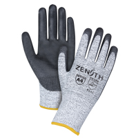 Gants &eacute;lastiques sans coutures r&eacute;sistants &agrave; la coupe, Taille 2T-Grand/11, Calibre 13, Rev&ecirc;tement Polyur&eacute;thane, Enveloppe en PEHP, ANSI/ISEA 105 niveau 4/EN 388 niveau 5 Fastek